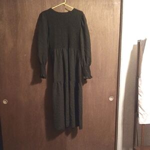 Elegant Dark Green Long Sleeve Dress